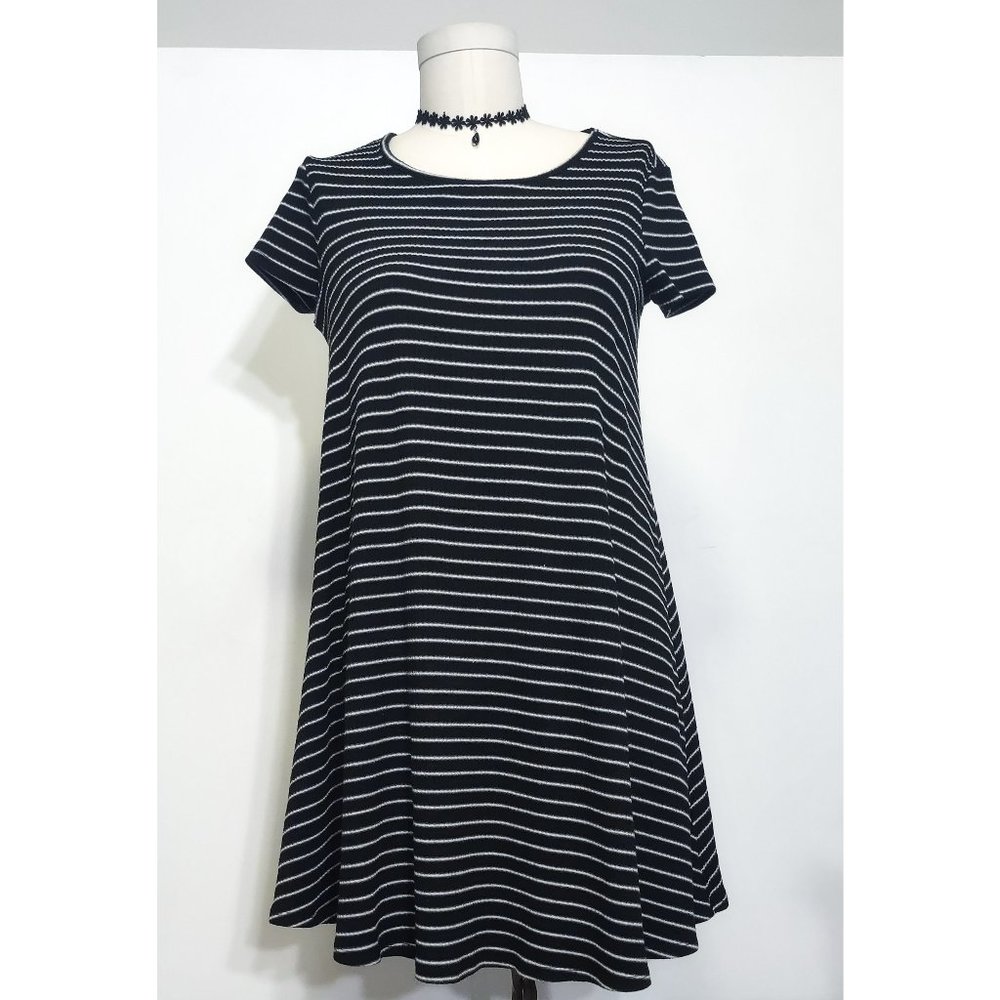 Striped Mini Swing Dress
